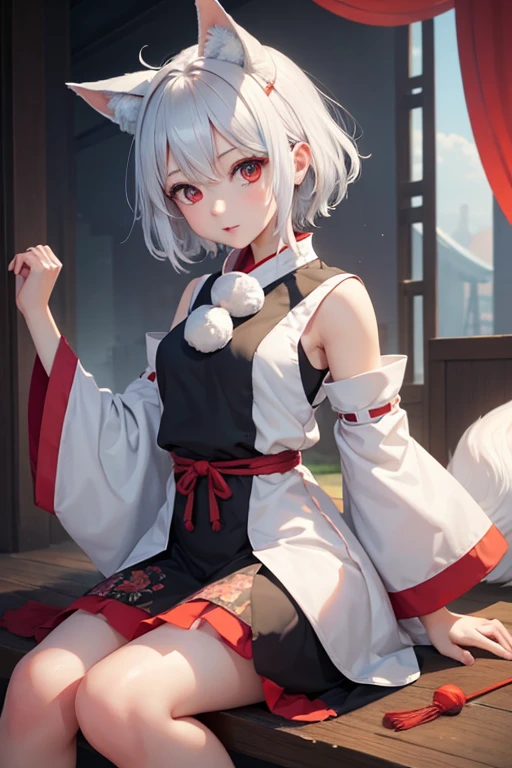 (Highest quality)、(One girl)、Oriental Project 、Inubashiri Momiji、Silver short hair、Wolf Ears