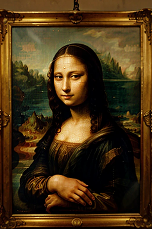 The painting "Mona Lisa" melting down