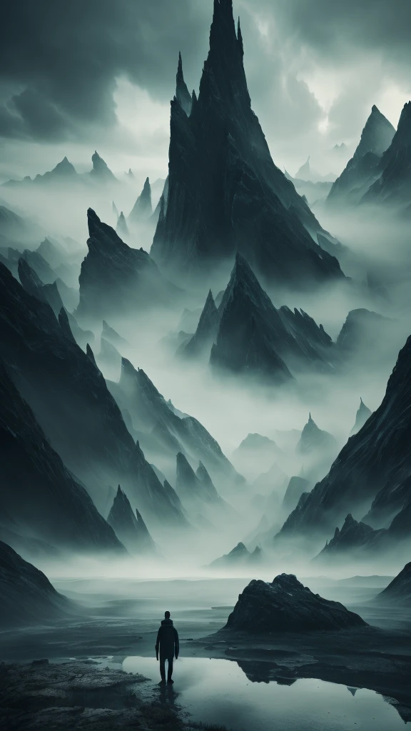 a lonely figure in an endless void, cinematic lighting, dramatic atmosphere, ethereal quality, dark and moody tones, (best quality,8k,highres,masterpiece:1.2),ultra-detailed,(realistic,photorealistic,photo-realistic:1.37),intricate details, dramatic shadows, glowing wisps of energy, enigmatic and mysterious, vast and boundless, sense of isolation and introspection, surreal and dreamlike, muted color palette, ethereal and transcendent