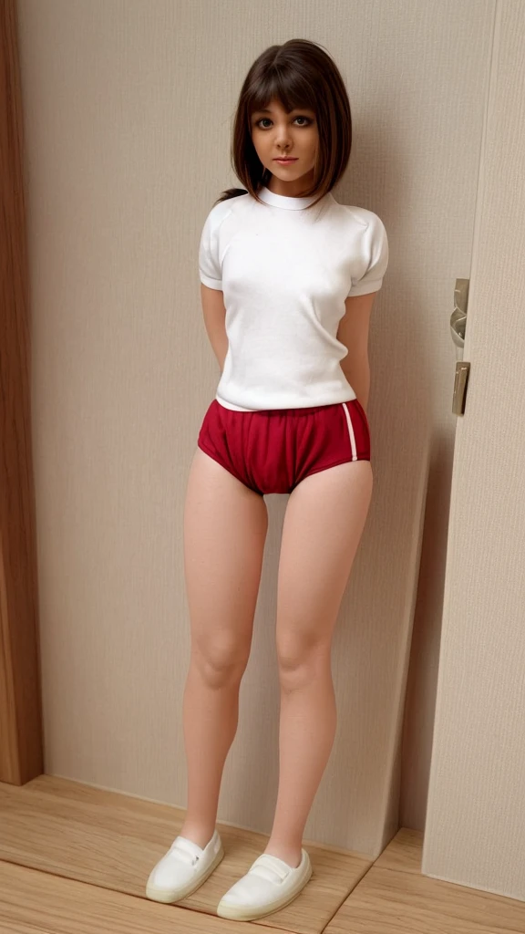 Woman in shirt and bloomers full body 