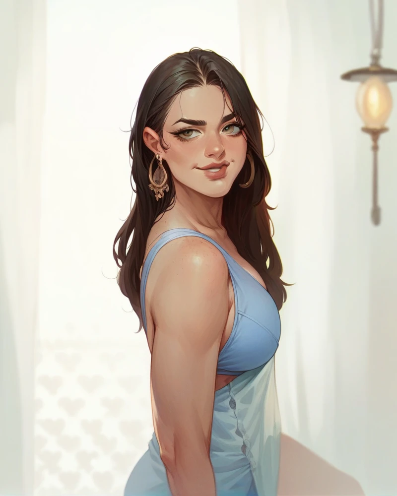 Expose cleavage, large back,large ass,large breast