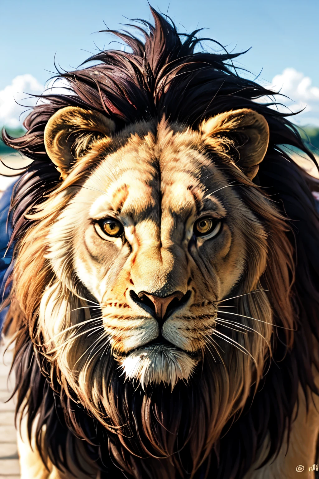 lion only face