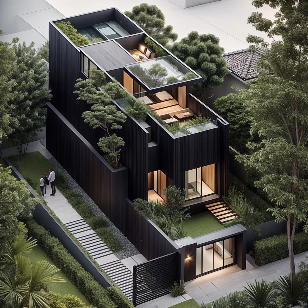 Exterior of villa house