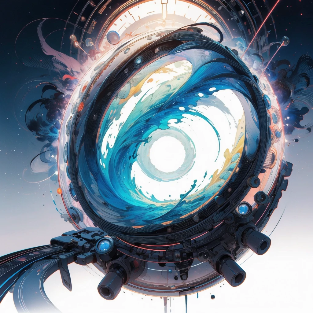 (masterpiece:1.2), best quality, hyperrealistic vortex in a circle, midjourney,