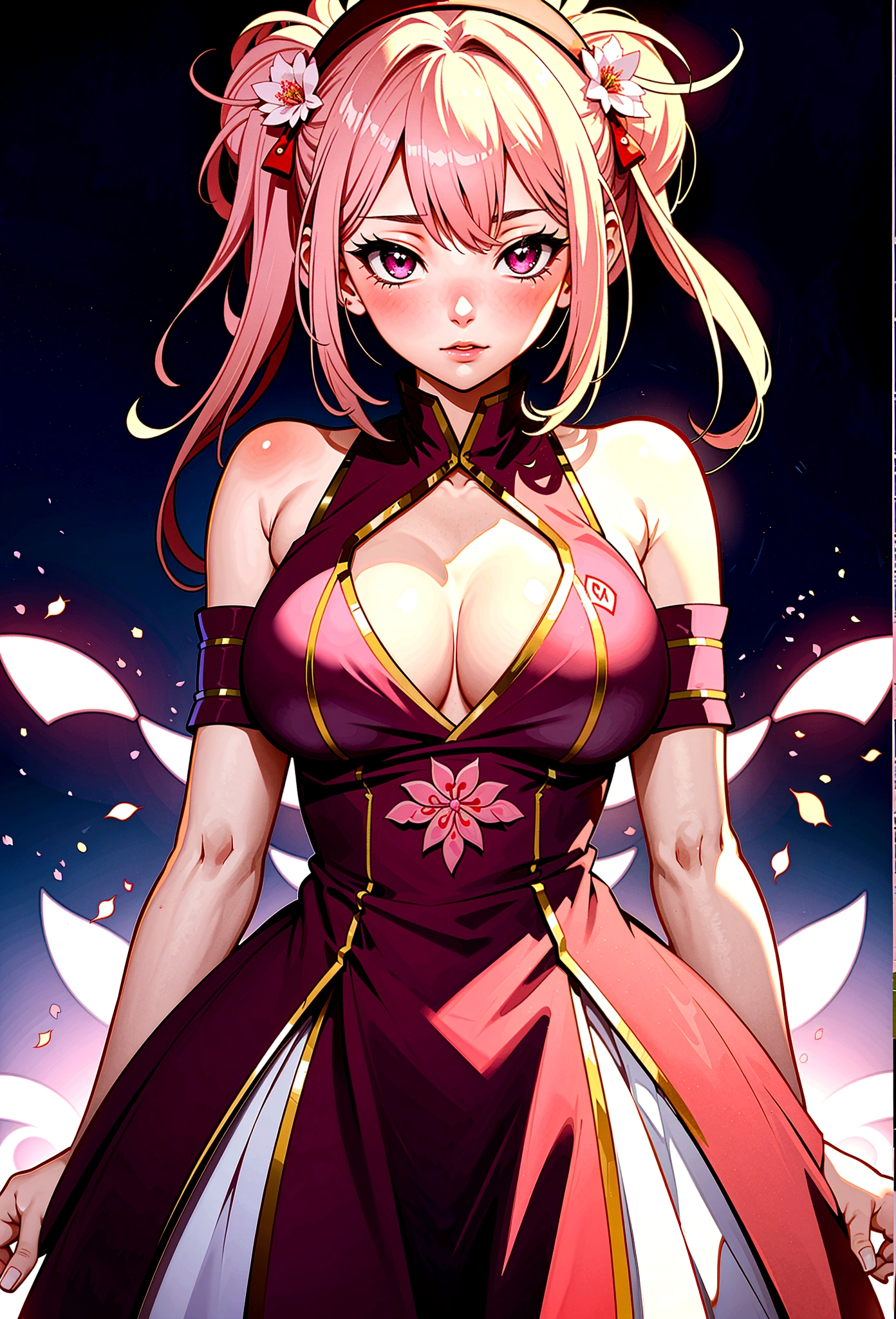 Hentai uzuno Sakura, breast focused,  focused, with dress, anime