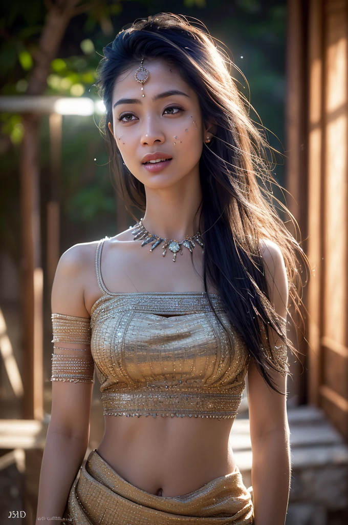 dressed, (photo realistic:1.4), (hyper realistic:1.4), (realistic:1.3),
(smoother lighting:1.05), (increase cinematic lighting quality:0.9), 32K,
Indian grils1girl,20yo girl, realistic lighting,nidian haus backlighting, with kilt bindi and jewelry face, ray trace, (brightening light:1.2), (Increase quality:1.4),
(best quality real texture skin:1.4), finely detailed eyes, finely detailed face,
(tired and sleepy and joy), (laugh:0), face closeup, t-shirts,
(Increase body line mood:1.1), (Increase skin texture beauty:1.1)