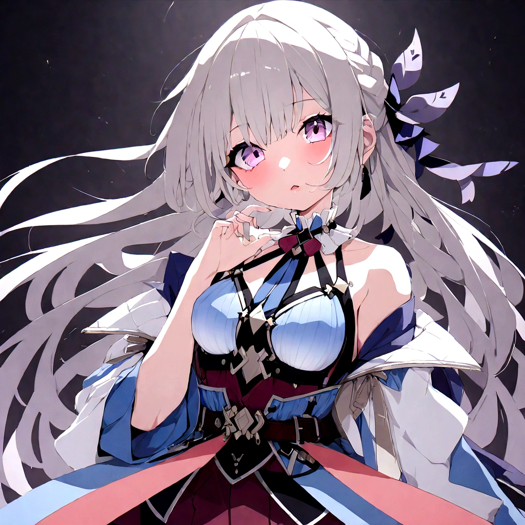 最high quality, 最high quality, masterpiece, detailed outfit, Super detailed, ultra detailed, Highly detailed, Cinema Lighting, Perfect Anatomy, CG:1.9, ultra detailed:1.9, ultra-detailed:1.9, High resolutionolution:1.9, High resolution:1.9, Absurd:1.9, masterpiece:2, high quality:2, 最high quality:2,sauce_anime,Perfect hands、Perfect Fingers,Beautiful attention to detail,Beautifully detailed face,Silver Hair,Beautifully detailed face,Beautiful attention to detail,Part your lips,Beautiful lip detail