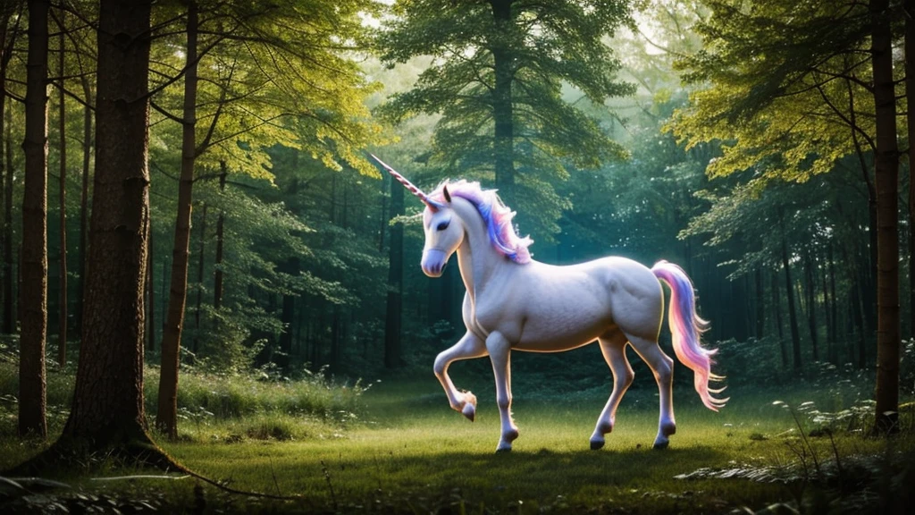 A winged unicorn in the forest,alchemy,