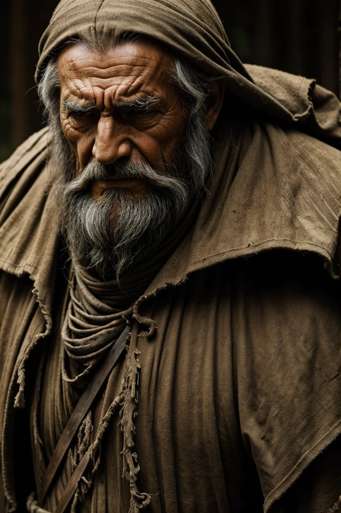 He is an ancient worrior. He lost his way when the classic war ended