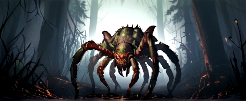 Frog body+Tarantula legs+Bat-Winged Chimera。
It has the slimy body of a frog and the eight hairy legs of a tarantula.、And one with wings like a bat's membrane.。