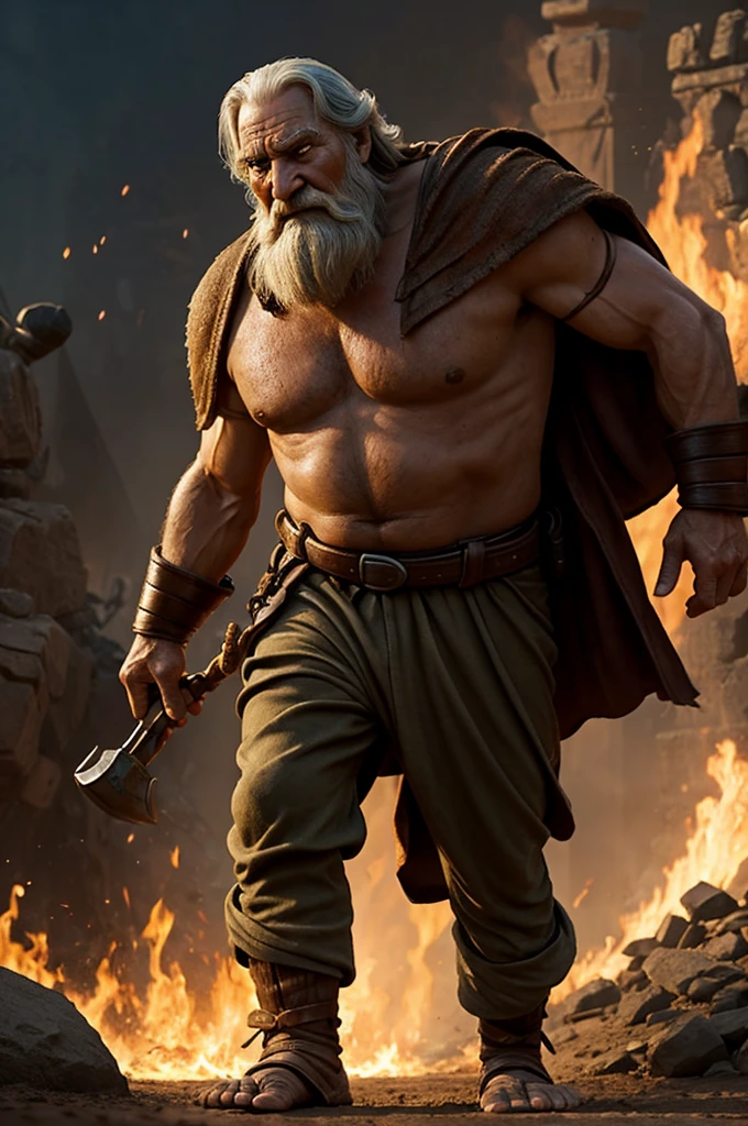 Disney pixar motion. He is ancient worrior , he lost his way when the classic war endded