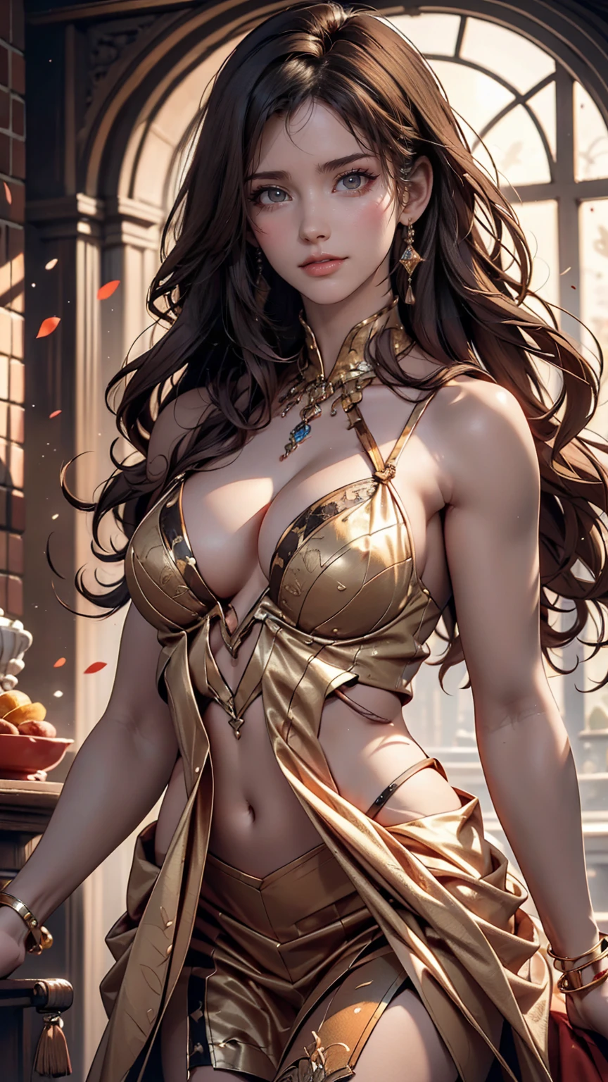 Highest quality, masterpiece, (Realistic:1.2), 1 Girl, Brown Hair, Brown eyes, front, Detailed face, beautiful eyes, Wear a golden black suit, Highest quality, masterpiece, (Realistic:1.2), 1 Girl, Detailed face, beautiful eyes, [(Transparent Background:1.5)::5], (((masterpiece))), (((Highest quality))),(((Very detailed))), figure, One girl, alone, mysterious, Multicolored eyes, Fine grain, Super detailed, A light smile, Very detailed, beautiful, The finer details, Super detailed, Highest quality, Complex, 4K, 8K, Talked about at the art station, Excellent anatomy, beautiful lighting,