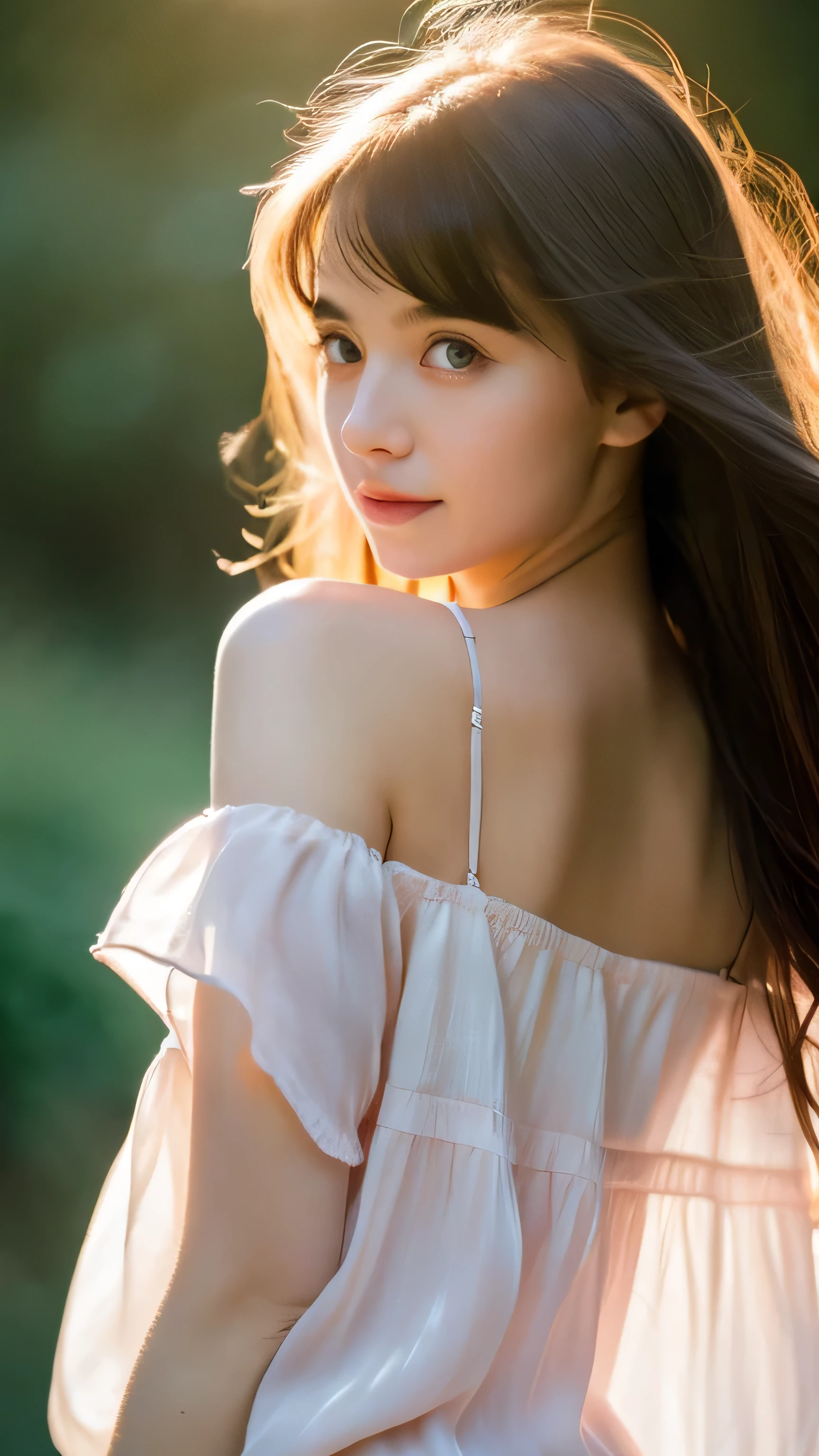 (Random Nationality):1.5, masterpiece, highest quality, 8k, 20th Generation, (Large Breasts:1.2), cute, alone, sad, close, cute, Girlish, Delicate girl, Pure beauty, RAW Photos, Professional photography, Portraiture, Soft Light, Professional Lighting, Backlight, Upper Body, avert your eyes, Sophisticated, Film Grain, (Eyes and facial details:1.0), Beautiful straight hair, Hair swaying in the wind, Silk blouse, Random hairstyle