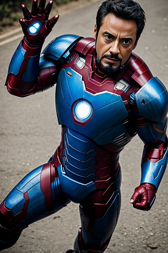 The Blue iron man suit but the head part is ant