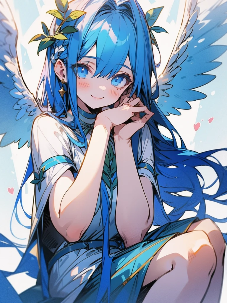 ((highest quality)), ((masterpiece)), (be familiar with), perfect face, Monster girl, (((Hands are wings))), (((bird's feet))), smile, teal hair, (((((sex))))), penis into pussy, forest, woman on top, foot job, (spread legs), ((faceless male)), (((scattering sweat))), from front
