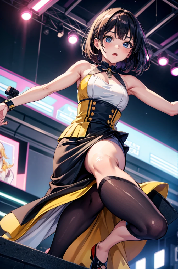 girl, idol, spread legs, from below