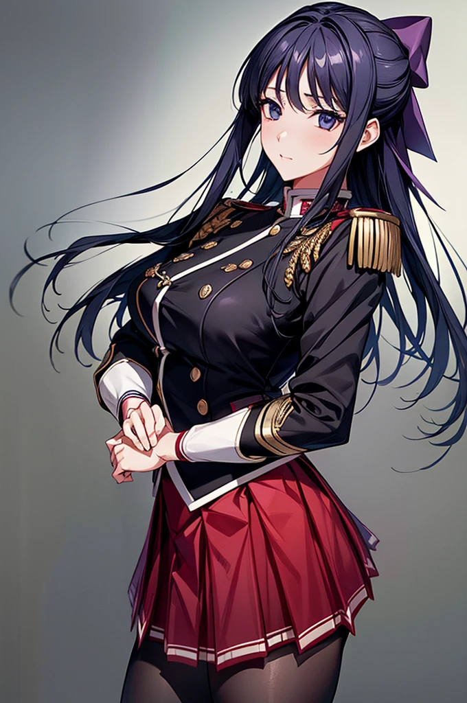 Highest quality、unity 8k wallpaper、32k、masterpiece、Very detailed、Ultra-high resolution、Very detailedな顔、RAW Photos、Professional、Ultra-fine painting、Fine metal texture、High quality fabric、Ryuzoji Akane、Hands on hips、uniform, Pleated skirt、