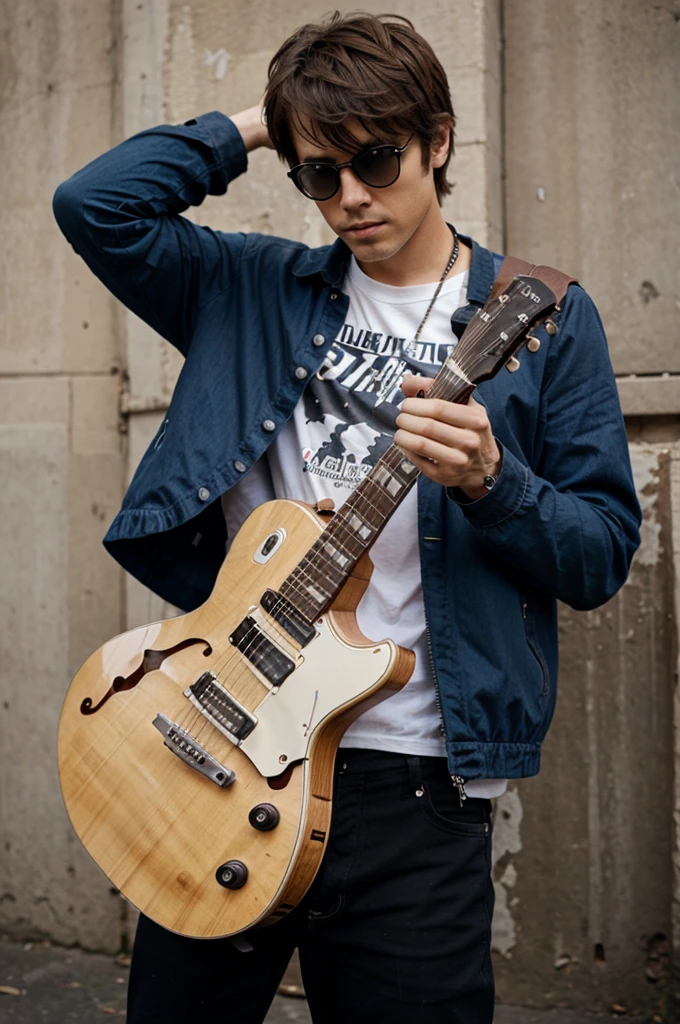 Cool guy with guitar
