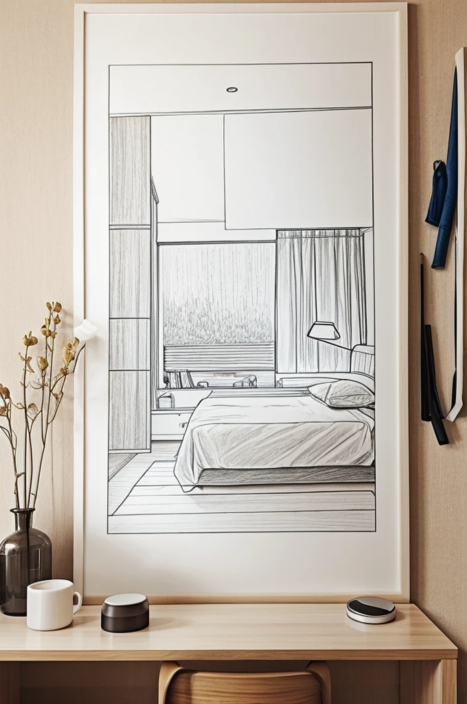 Drawing for room wall