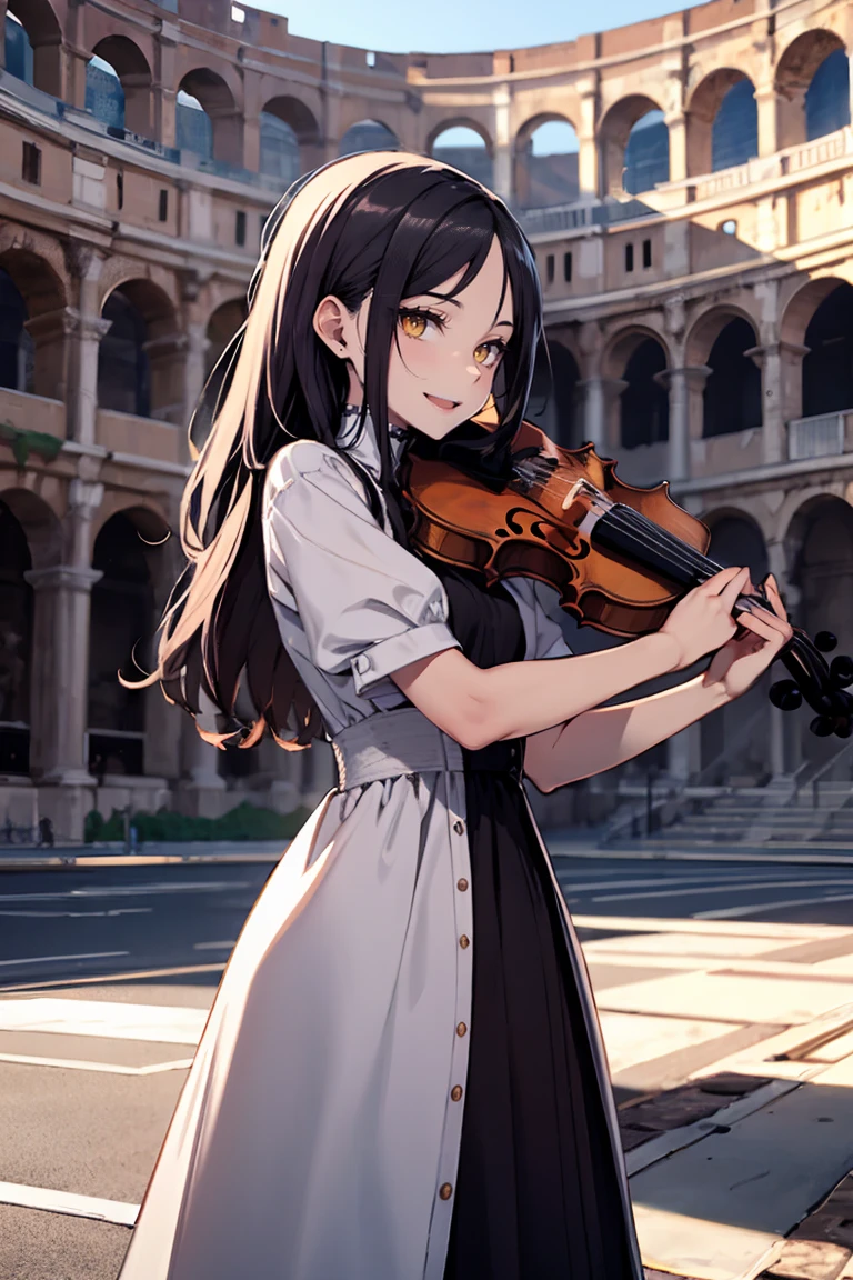 dress, colosseum, violin