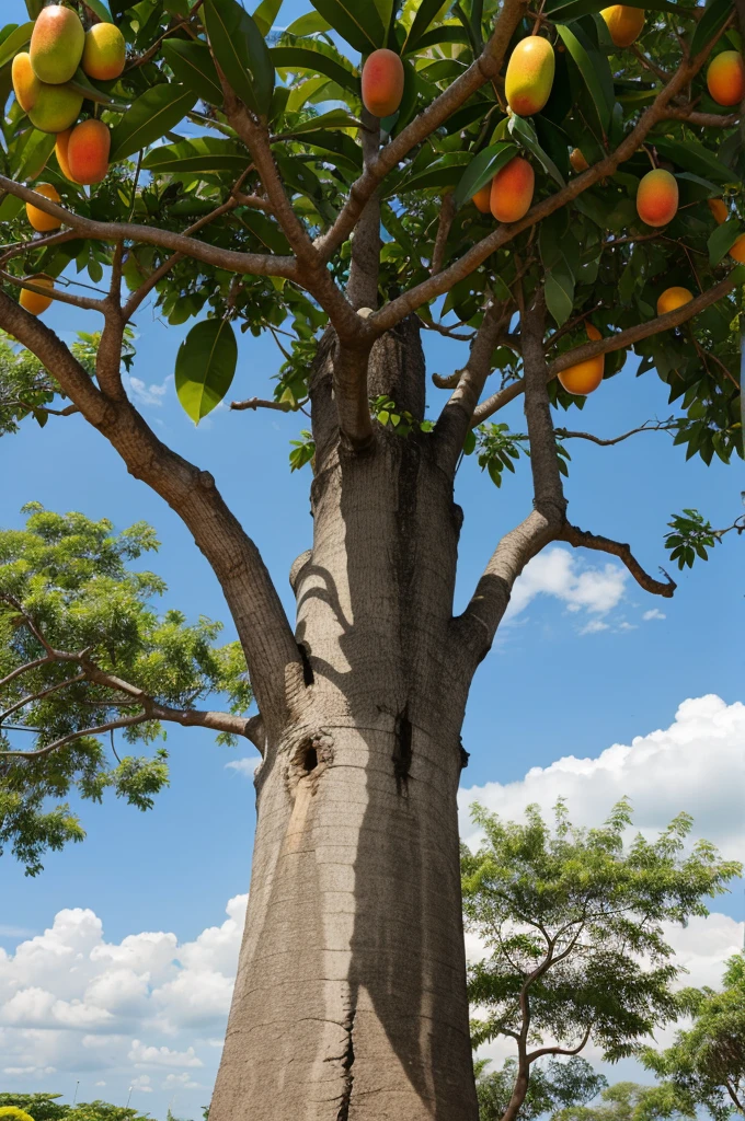 mango tree cartoon image