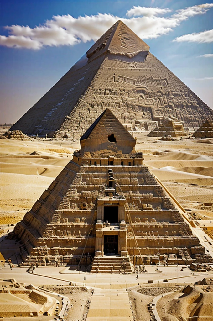 Aliens building Egyptian pyramids