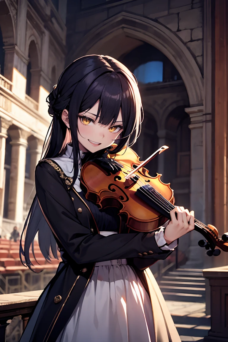 Hui Xiyi, dress, colosseum, violin