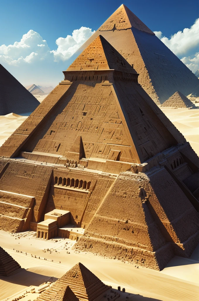 Aliens building Egyptian pyramids