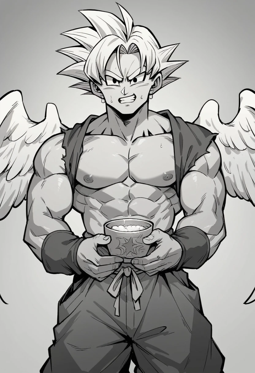 1male, dragonball z style, Angel