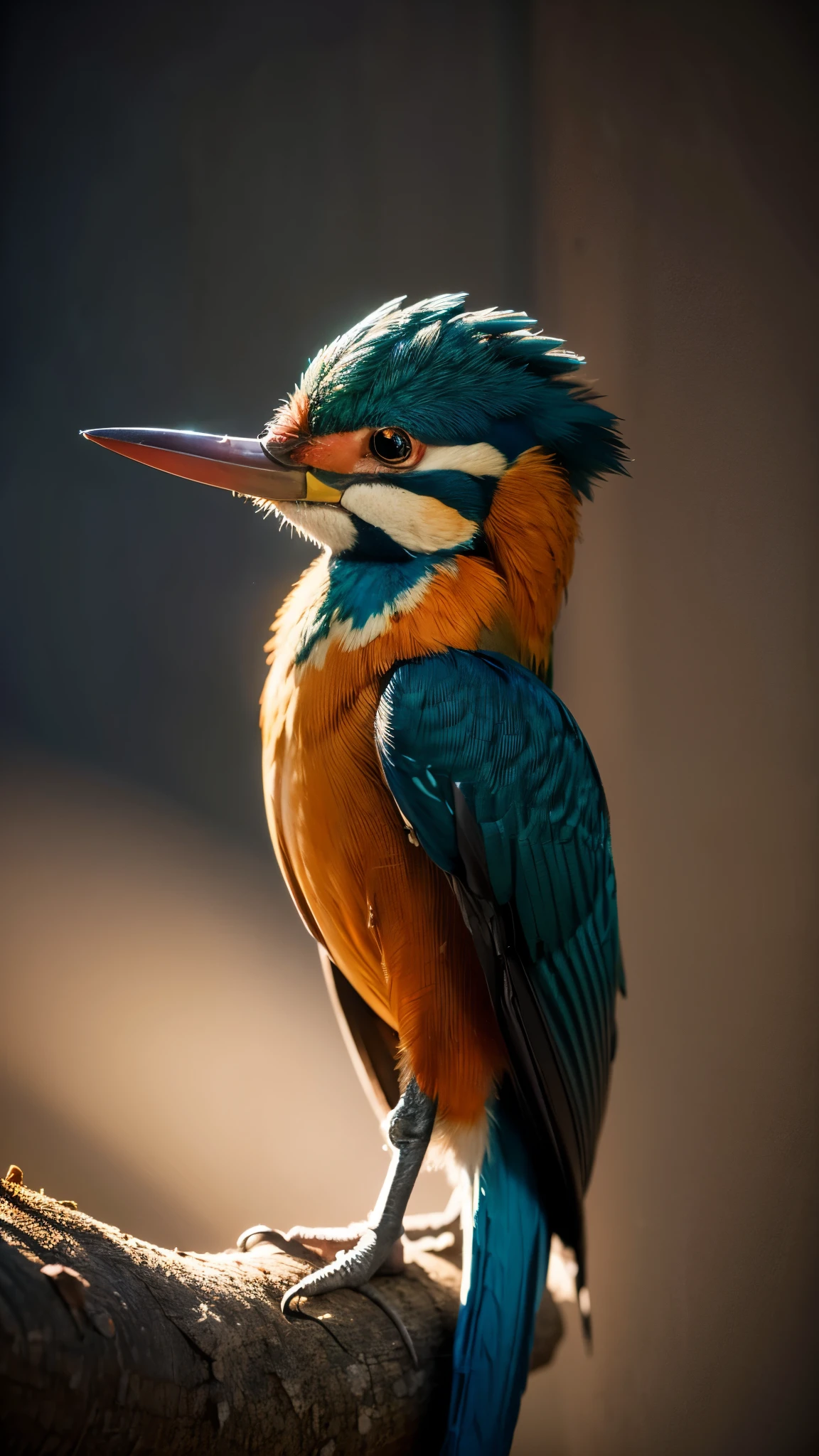 (masterpiece),(Highest quality:1.2),(Very detailed:1.2),(High resolution),(Photorealistic Stick),(RAW Photos),8K,Backlight,(Written boundary depth),(Sophisticated lighting:1.1), (Improving cinematic lighting quality:0.9),Photographing the Red-backed Kingfisher
