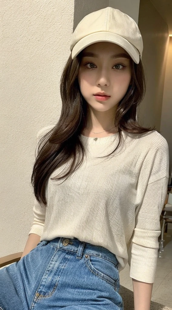 （（best qualtiy，8K，tmasterpiece：1.3）），（Flower Cap：1.3），Perfect beauty：1.4，glute：1.2，（Layered Hair Style：1.2）），（the street：1.3），Highly Detailed Face and Skin Textur，full bodyesbian，Elaborate Eyes，double eyelid，Whitens the skin，Short wave hair，Cute Korean beauty（with a round face：1.5），（Loose top，shorter pants：1.6）