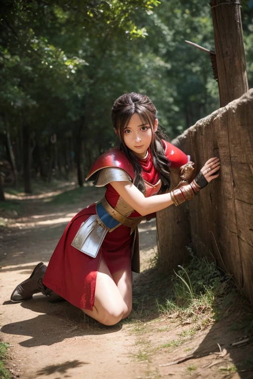 Dragon Quest 3、Woman warrior、Wearing tattered red armor、Glamour、Armor is destroyed、Wounded、Crippling、HP remaining: 1、Shield is destroyed、Fighting an invisible enemy、I can't protect my friends、Coming under attack、tentacles attack