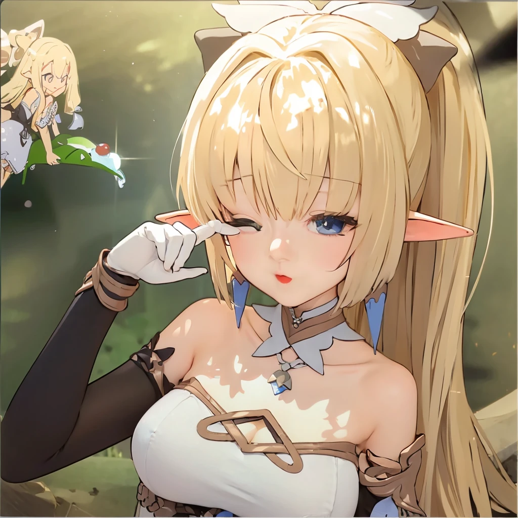 18 years old,blush, Happy, Looking at the camera, Ordinary chest, Small Breasts, Cat,(Skinny:1.2),Micro bikini top with ties only,Tie-Only Micro Bikini Bottoms, Sombu,(Weegee:1.6),On a tropical beach with ocean in the background,Rear view,Blonde hair