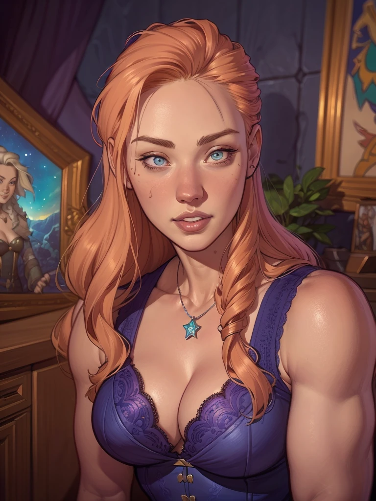a close-up of a woman with a necklace around her neck, attractive female face!!!, very beautiful face, very attractive and beautiful, Natalie Dormer, Sydney Sweeney, come corinne, amber ear, holywood actress, Dakota Fanning, with very thin lips, taken at the beginning of 2020, face perfect ), most beautiful woman in the worlddetailed cute, Fan art horror Character design portrait, lindo cabelo preto cacheado Illustratesção digital retrato de high qualiy, comic book art, Character design portrait, Naked busty woman with medium breasts cartoon style female character Geena Davis mercenary warrior Female character Queen Anna of Arendelle with battle scars Cartoon image of a woman .Illustrates??cartoon style, Cartoon art style, Cartoon art style, estilo de Illustratesção digital, highly detailed character design, courage detailed digital art, Forest Fan Art, Portrait Character Design, linda Illustratesção digital, retrato de high qualiy, comic book art, young man with beautiful hair . Queen Anna of ArendelleBeautiful lined eyes Medium large bust and wonderful sexy clothes. sunrise bright wish image expression,Star, heart, Spectral rainbow, fund, mint white lavender chic hair, soft, Mixed languages_SMS, (fund bonito e claro:1.2),, fantasy painting , Lace eye with high detail, long braids, braid, universe, Galaxy, long hair, cool hairstyle, the flow, SOM, SOM, super fine hair, best quality, high qualiy, they are posing for a photo in the desert with a horse, Brendan Fraser, Marco Schultz, 90s romantic movie, still promotional, The Mummy, panoramic photo, braggart and romantic, 1995 movie, digitally remastered, film still promotional, Milla Jovovich, Season 3 ( 1 9 9 7 ), Titanic, Atores,