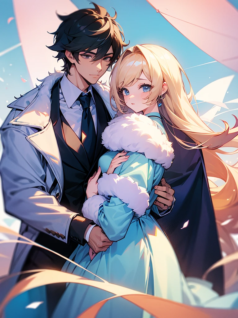 Man and woman, boy, girl, handsome, beautiful, good friends, cute, cool, lovey-dovey, dreamy, fluffy, two people