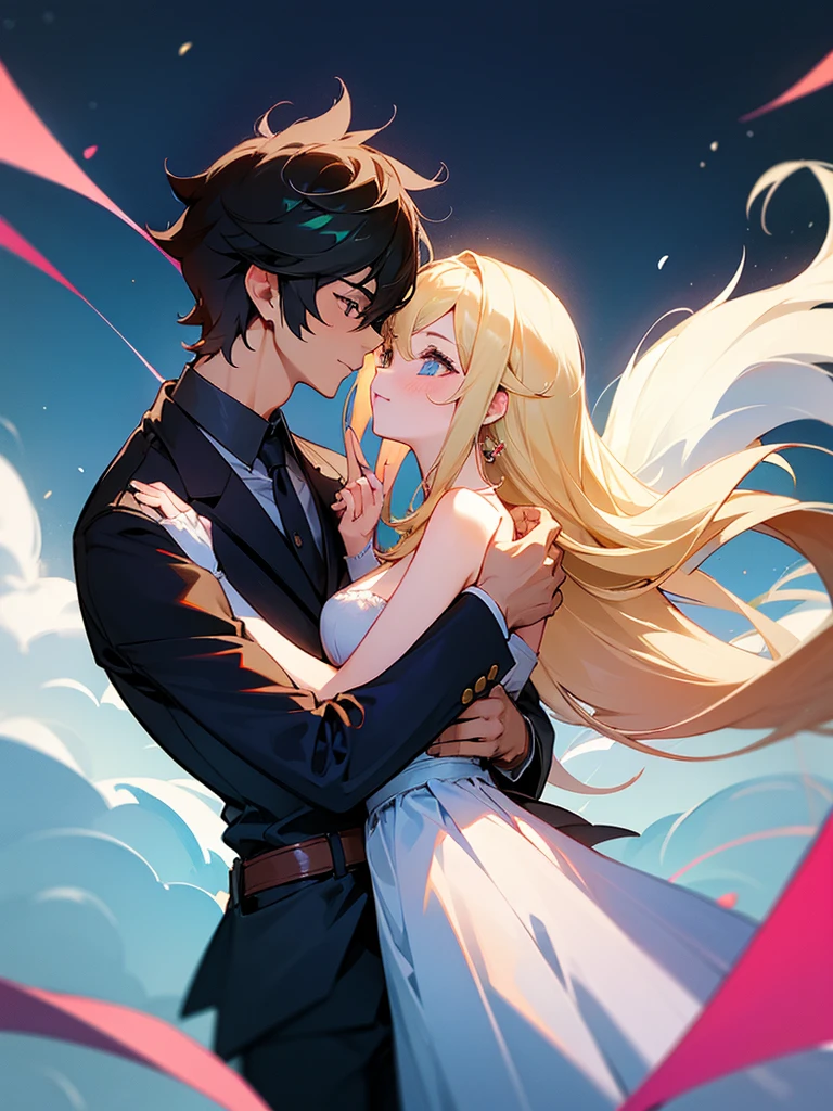 Man and woman, boy, girl, handsome, beautiful, good friends, cute, cool, lovey-dovey, dreamy, fluffy, two people