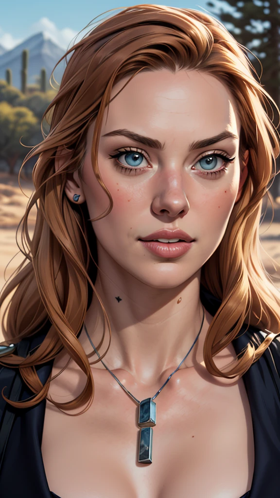 Ninja woman character with war marks Cartoon image of a woman .cartoon style illustration, Cartoon art style, Cartoon art style, digital illustration style, highly detailed character design, courage detailed digital art, Forest Fan Art, Portrait Character Design, beautiful digital illustration, high-quality portrait, comic book art, young man with beautiful hair . Beautiful lined eyes Medium large bust and wonderful sexy clothes. image expression of sexual desire from the waist to the illustration of them posing for a photo in the desert with a horse, Brendan Fraser, Marco Schultz, 90s romantic movie, still promotional, The Mummy, panoramic photo, braggart and romantic, 1995 movie, digitally remastered, film still promotional, Milla Jovovich, Season 3 ( 1 9 9 7 ), Titanic, Atores, Jackum close-up of a woman with a necklace around her neck, attractive female face!!!, very beautiful face, very attractive and beautiful, Natalie Dormer, Sydney Sweeney, come corinne, amber ear, holywood actress, Dakota Fanning, with very thin lips, taken at the beginning of 2020, face perfect ), most beautiful woman in the world