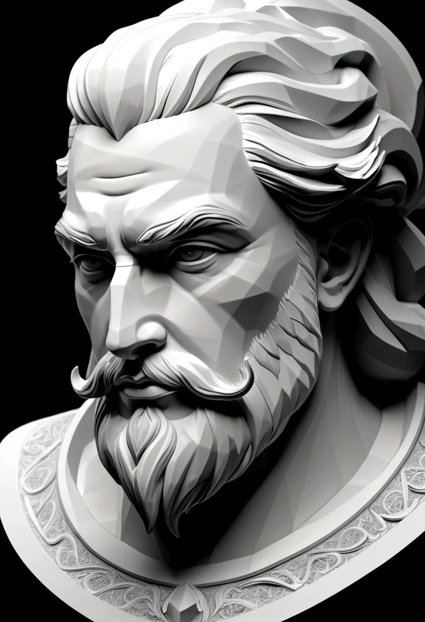 a highly detailed and intricate depth map, ai image into a bas relief, 3d printed low poly sculpture, precise physical relief sculpture, extremely detailed 3d model, digital art tutorial, step by step instructions, comprehensive guide, highly technical process, detailed workflow, photorealistic depth information, accurate 3d mapping, precise contours and textures, high quality 3d printing, professional quality stl file, meticulously crafted low poly model, comprehensive step-by-step walkthrough, detailed technical explanation, clear instructional diagrams, expert level ai to 3d conversion