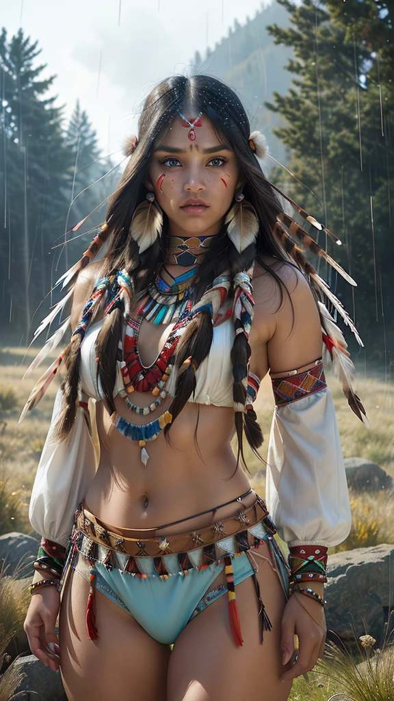 score_9, score_8_above, score_7_above, score_6_above, classification_explicit, 1 girl, ((18 years:1.2)),(The best quality,A high resolution,Ultra - detailed,actual),Native American Ariana Grande,(wild Indian native American:1.4), adult, full lips, big light eyes, light blue eyes, ((by rubio:1)), (cabello ondulado long trenzado nativo indio: 1.2), (female native american:1.4) ,(native indian feathers :1.4), (Face details: 1.5, bright blue eyes, beautiful face, pretty eyes, iris coating, labios Delgados: 1.5, Delgado, pale and sharp eyebrows, long, dark eyelashes, double tabs),(perfect hands detailed : 1.4 ) , (forest background big leaves :1.4), (native american V2.1), (native american:1.4), (fondo desierto casa native american:1.4), (dynamic cowboy pose),(( beautiful american indian warrior:1.4), (beautiful american indian warrior: V2.1)) , (bright colors), (big stones background:1.4 ), (meadow background :1.4), (falling rain cloudy:1.4), (great grassland autumn :1.4), (vestidor native american:1.4), (showing panties:1.4), (realistic V2.1), (perfect anatomy)
