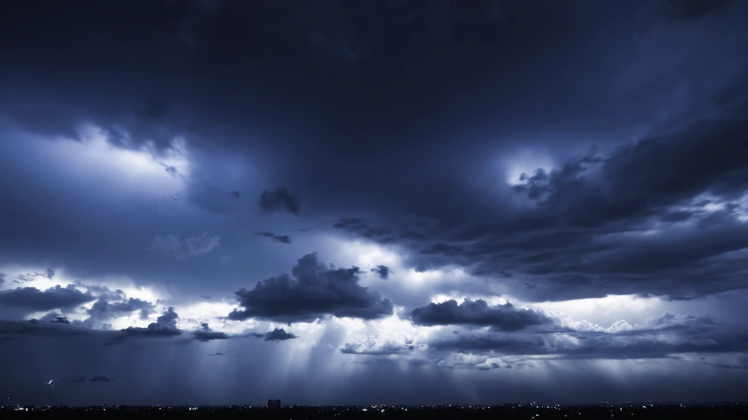 white lighting & black clouds, background