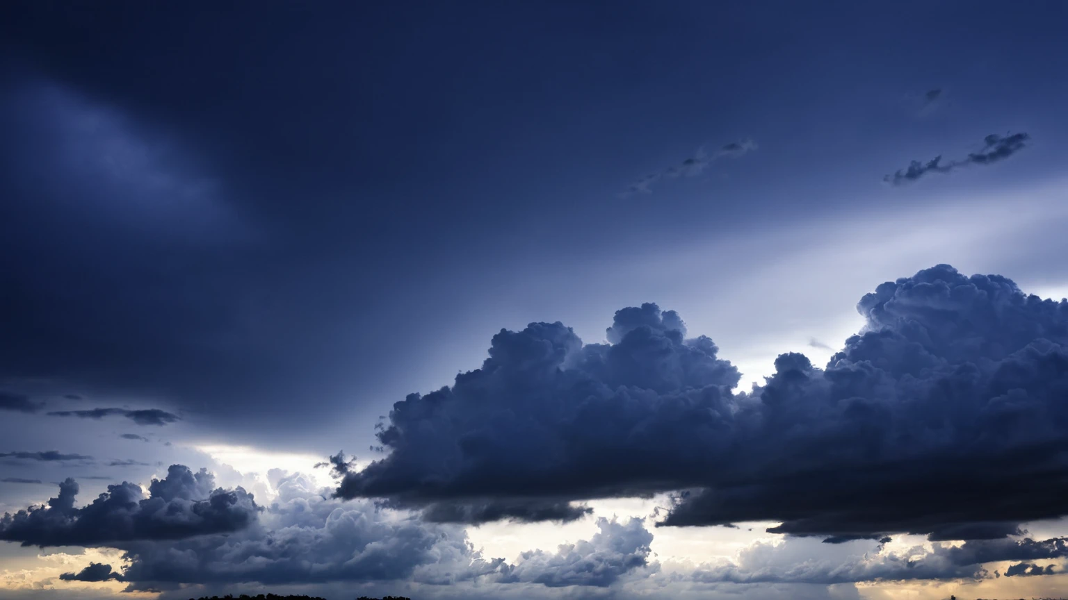 white lighting & black clouds, background