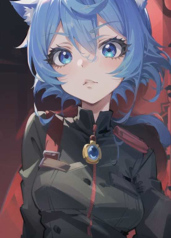 Anime girl with hoodie with blue hair and cat ears, anime moe art style, anime style 4 k, anime style portrait, portrait of cute anime girlbabes, kawaii realistic portrait, Anime style. 8K, portrait of cute anime girlbabes, portrait of anime girl, digital anime illustration, Portrait Anime Girl, Anime girl with cat ears, extremely cute anime girl face