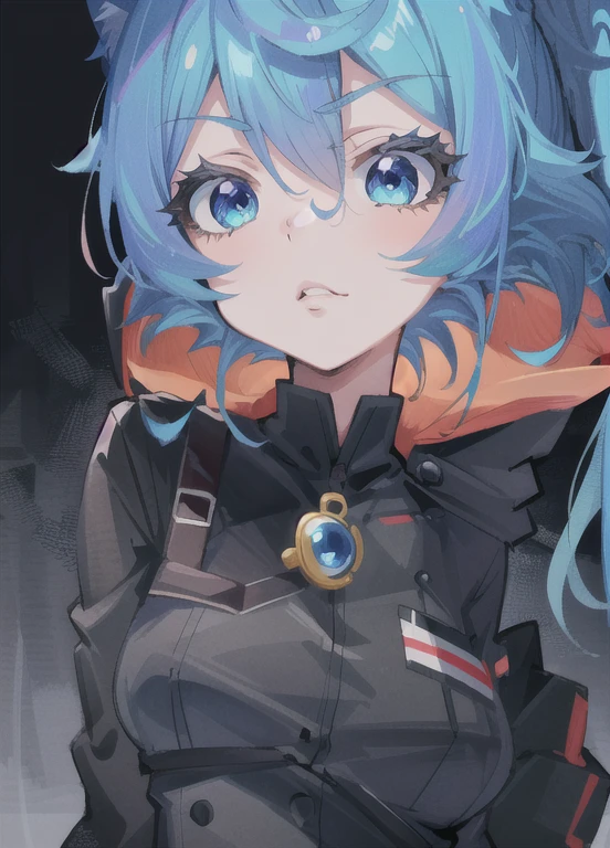 Anime girl with hoodie with blue hair and cat ears, anime moe art style, anime style 4 k, anime style portrait, portrait of cute anime girlbabes, kawaii realistic portrait, Anime style. 8K, portrait of cute anime girlbabes, portrait of anime girl, digital anime illustration, Portrait Anime Girl, Anime girl with cat ears, extremely cute anime girl face