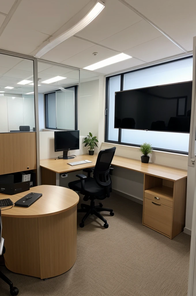 Full cro office room with project explanation
