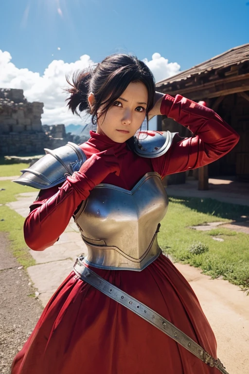 Dragon Quest 3、Woman warrior、Wearing tattered red armor、Glamour、Armor is destroyed、Wounded、Crippling、HP remaining: 1、Shield is destroyed、Fighting an invisible enemy、I can't protect my friends、Coming under attack、触手Coming under attack、Being slashed by a sword、I can't stand it、魔法Coming under attack