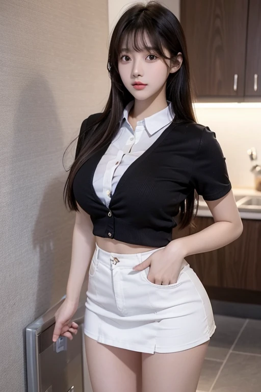 Korean,high school girl,Naughty,Big boobs,Beautiful thighs,mini skirt,I can see your pants,Long Hair,Short skirt,Beautiful Skin,tall,I&#39;m wearing heels,The whole body is shown,Lying on the bed