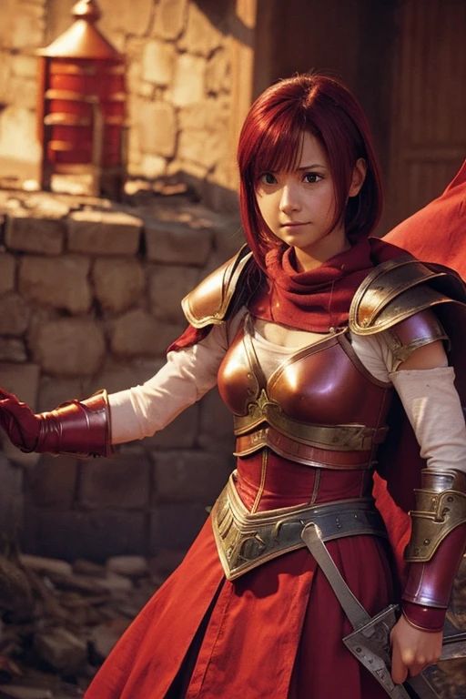 Dragon Quest 3、Woman warrior、Wearing tattered red armor、Glamour、Armor is destroyed、Wounded、Crippling、HP remaining: 1、Shield is destroyed、Fighting an invisible enemy、I can't protect my friends、Coming under attack、触手Coming under attack、Being slashed by a sword、I can't stand it、魔法Coming under attack、Caught in the swamp