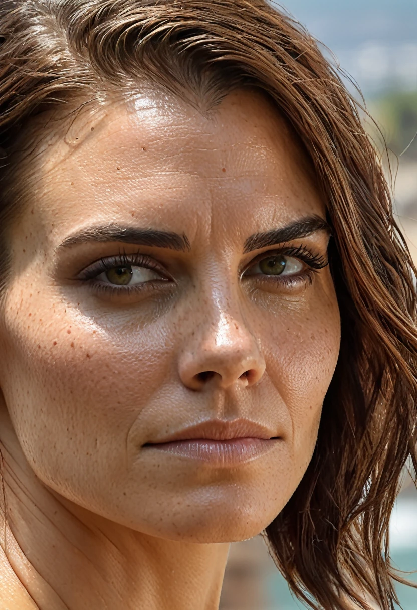  high quality  celebrity Erotic photograph  , ( lauren_cohan ,  emma watson, oily face, sensual detailed ultra realistic  skin texture  ) celebrity erotic photograph , nude,  extremely long  hair ,tall figure ,  erotic photoshoot , fit muscular figure , exhausted look, rainy, warm, sunny, shiny sweaty skin, on vacation side , celebrity, female,  woman, hollywood actress,  fleshy muscular woman  , ( natural lights, depth of field, insanely detailed skin texture, hyper detailed features )