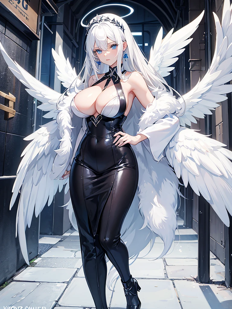 white hair blue eyes angel milf