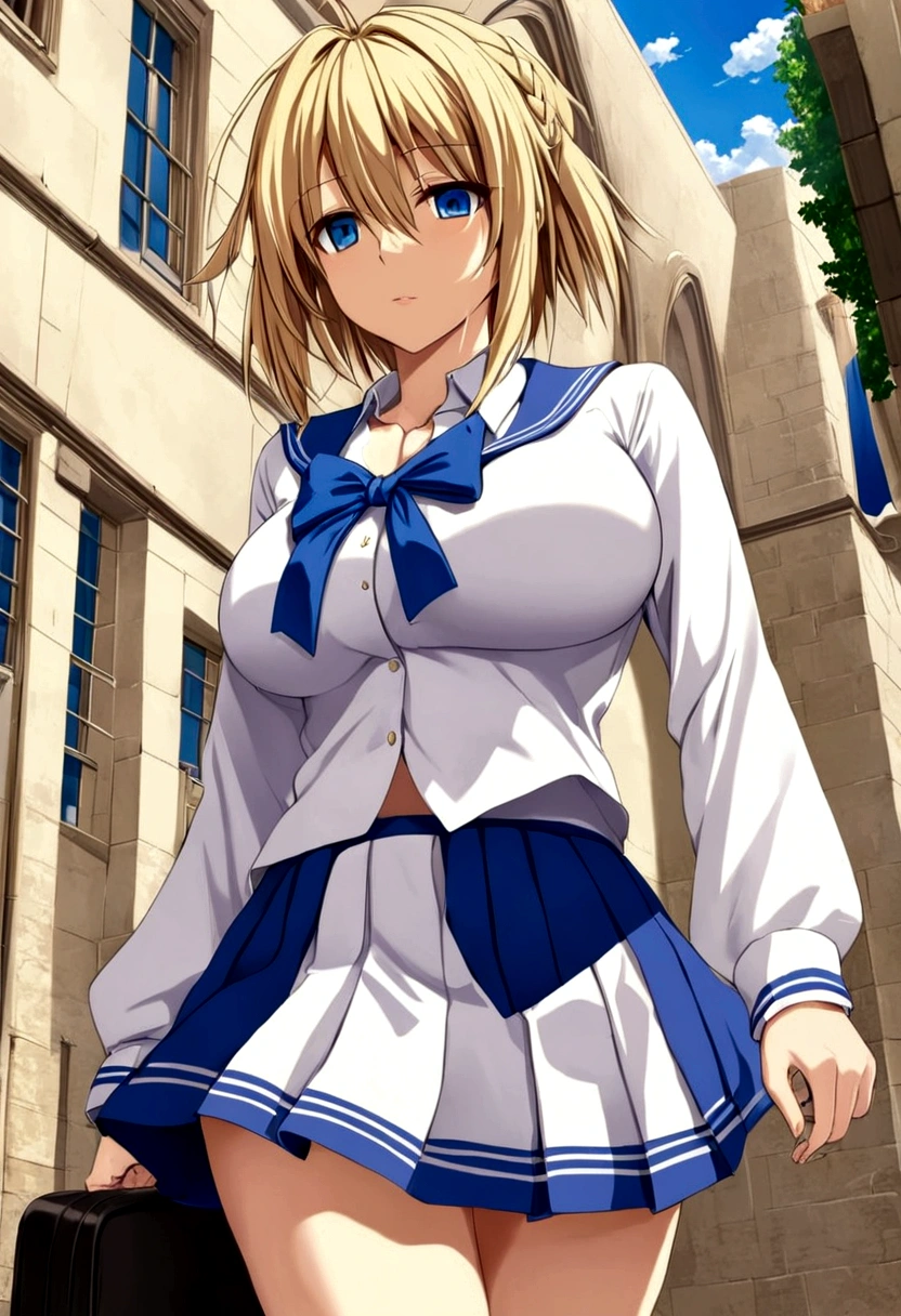 arcueid big breasts schoolgirl public